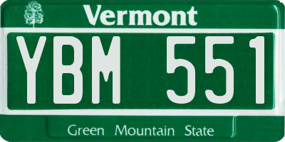 VT license plate YBM551
