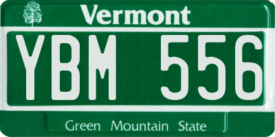 VT license plate YBM556