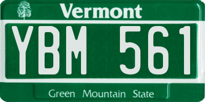 VT license plate YBM561