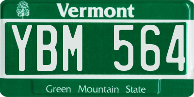 VT license plate YBM564