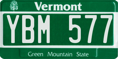 VT license plate YBM577