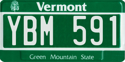 VT license plate YBM591