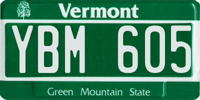 VT license plate YBM605