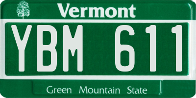 VT license plate YBM611