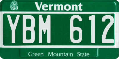 VT license plate YBM612