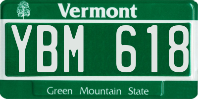VT license plate YBM618