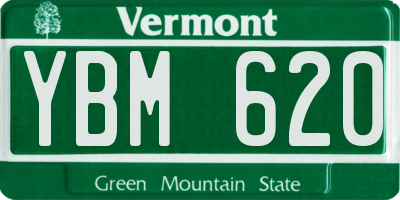VT license plate YBM620