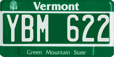 VT license plate YBM622