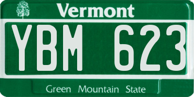 VT license plate YBM623