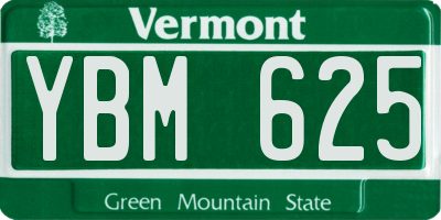 VT license plate YBM625