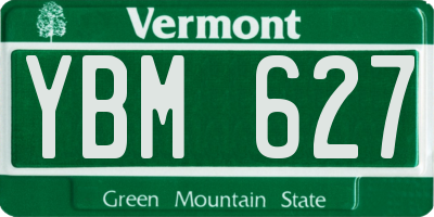 VT license plate YBM627