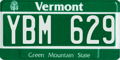 VT license plate YBM629