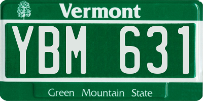 VT license plate YBM631