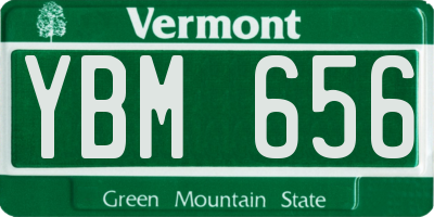 VT license plate YBM656