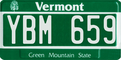 VT license plate YBM659