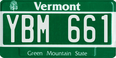 VT license plate YBM661