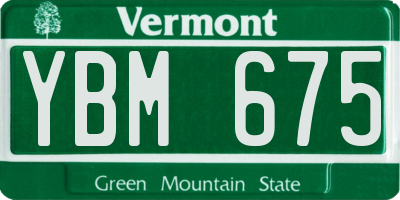 VT license plate YBM675
