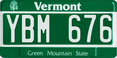 VT license plate YBM676