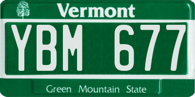 VT license plate YBM677