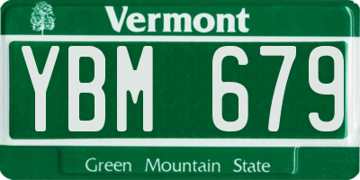 VT license plate YBM679