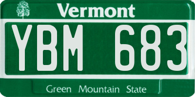 VT license plate YBM683