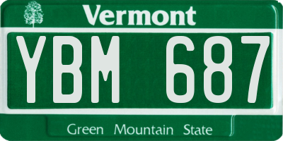 VT license plate YBM687