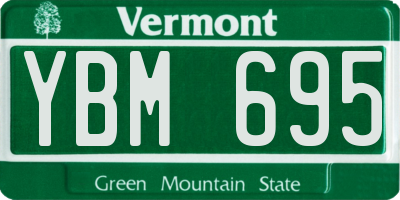 VT license plate YBM695