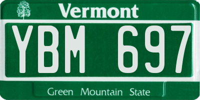 VT license plate YBM697