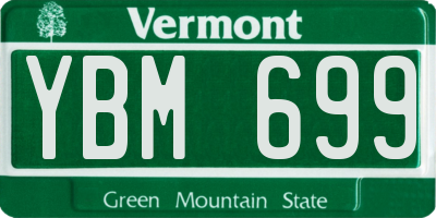 VT license plate YBM699