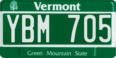 VT license plate YBM705