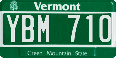 VT license plate YBM710