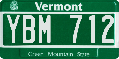 VT license plate YBM712