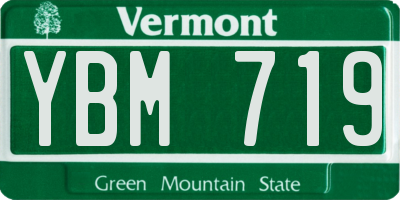 VT license plate YBM719