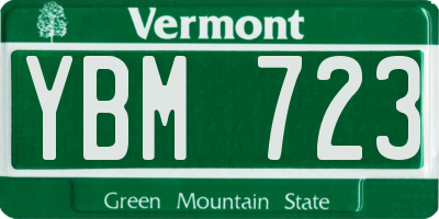 VT license plate YBM723