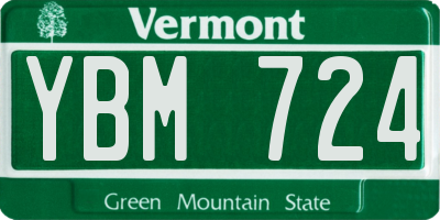 VT license plate YBM724