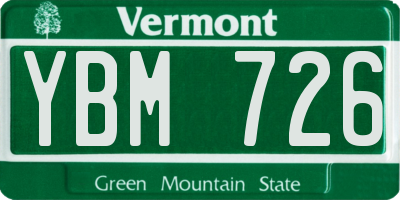 VT license plate YBM726