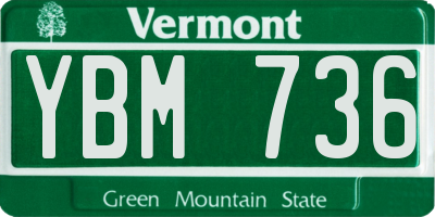 VT license plate YBM736