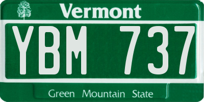 VT license plate YBM737