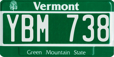 VT license plate YBM738