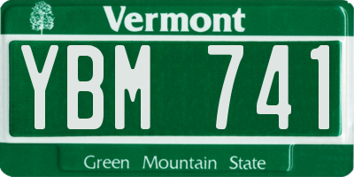 VT license plate YBM741