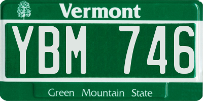 VT license plate YBM746
