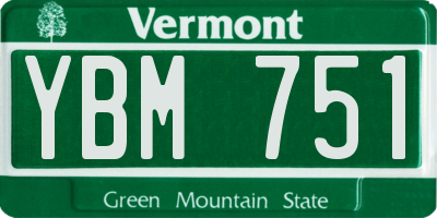 VT license plate YBM751