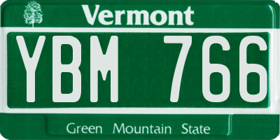 VT license plate YBM766
