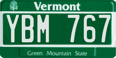 VT license plate YBM767