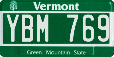 VT license plate YBM769