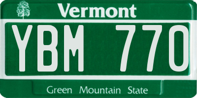 VT license plate YBM770