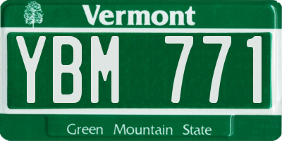 VT license plate YBM771