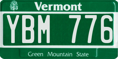 VT license plate YBM776