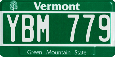 VT license plate YBM779