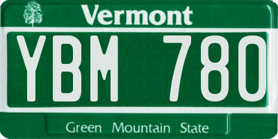 VT license plate YBM780